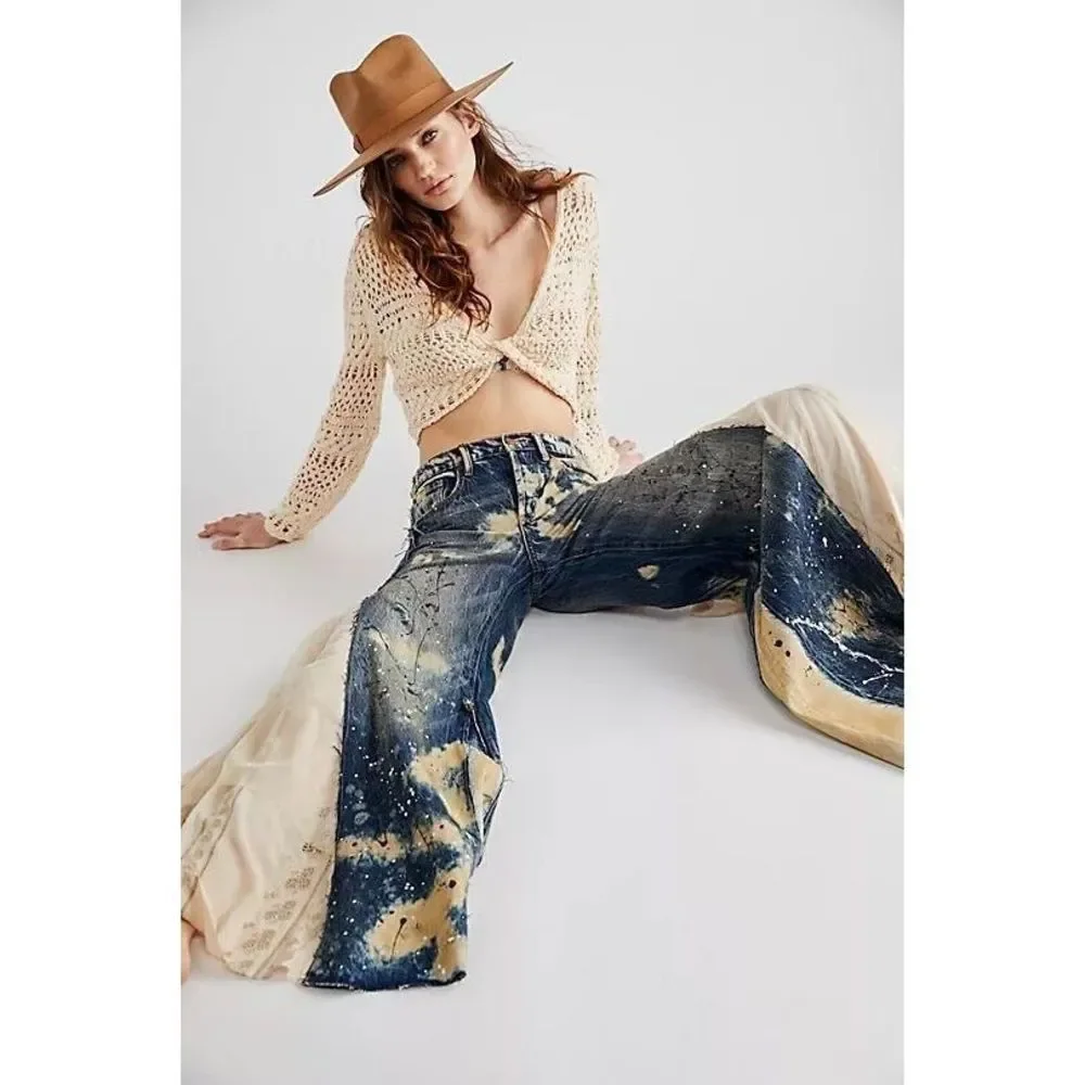 Free People X We The Free Martha Lace Jeans - Picture 3 of 7